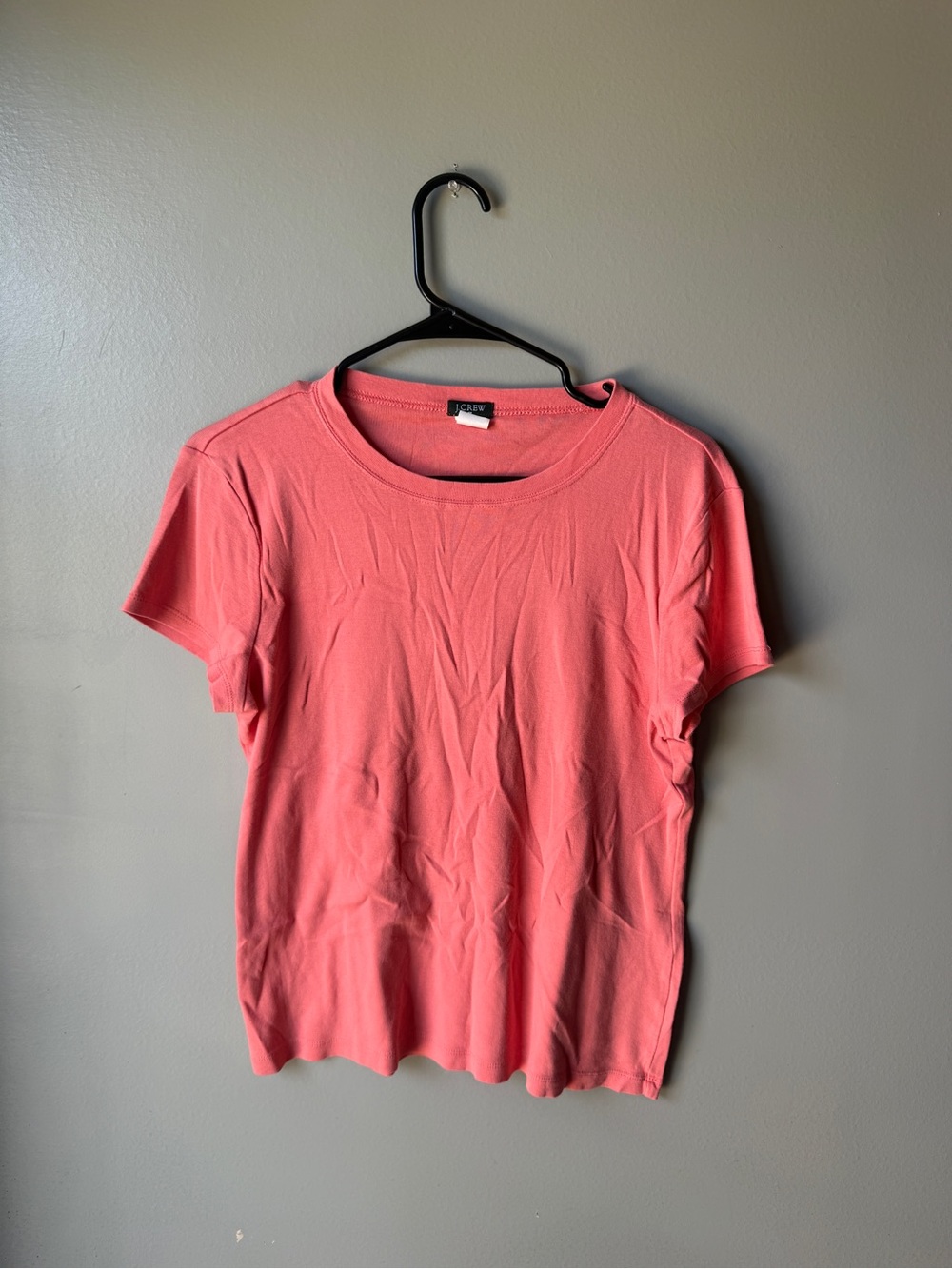 J.Crew Women’s Coral Pink Short Sleeve Crewneck T-Shirt 100% Cotton